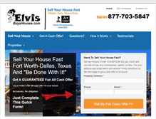 Tablet Screenshot of elvisbuyshouses.com